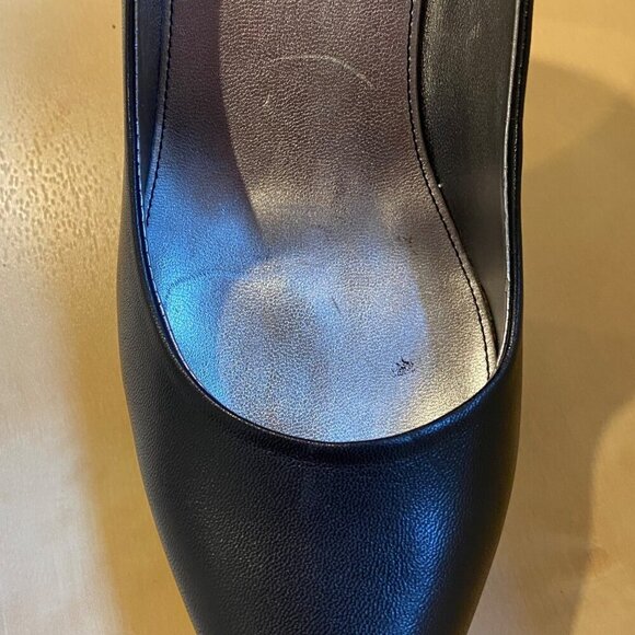 Marc Fisher Black Leather Platform High Heels s - Womens Size 9.5 - Picture 11 of 16